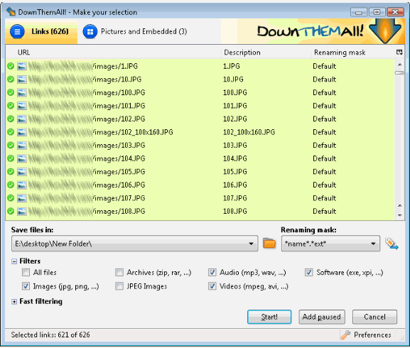 how to download all files from website