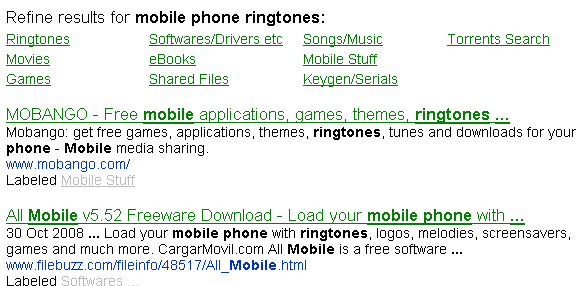 download options - ringtones, movies, games, softwares, books etc