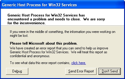 Generic host process for win32 services