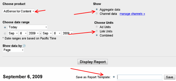 Google adsense report template