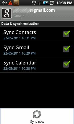 Sync contacts to Google Account