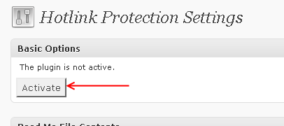 Image hotlink protection settings