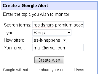 trick rapidshare for premium account