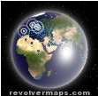 3d globe revolver world visitor map