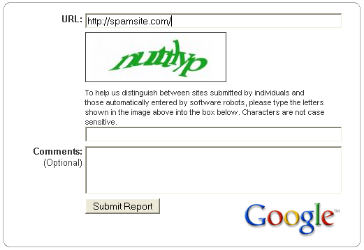 report suspected web forgery to google