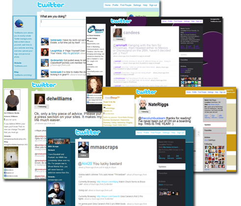 Twitter themes templates samples