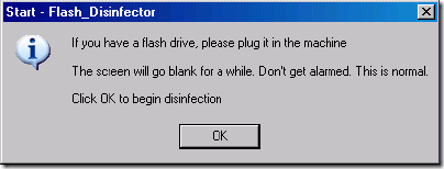 Remove usb virus with flash disinfector