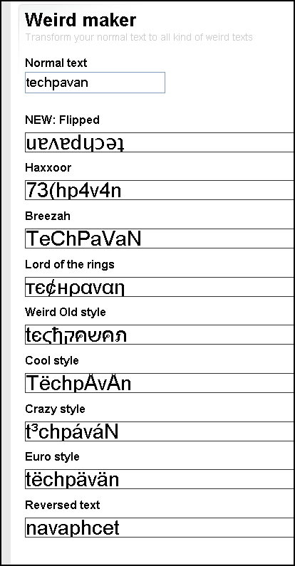 Make weird text easily